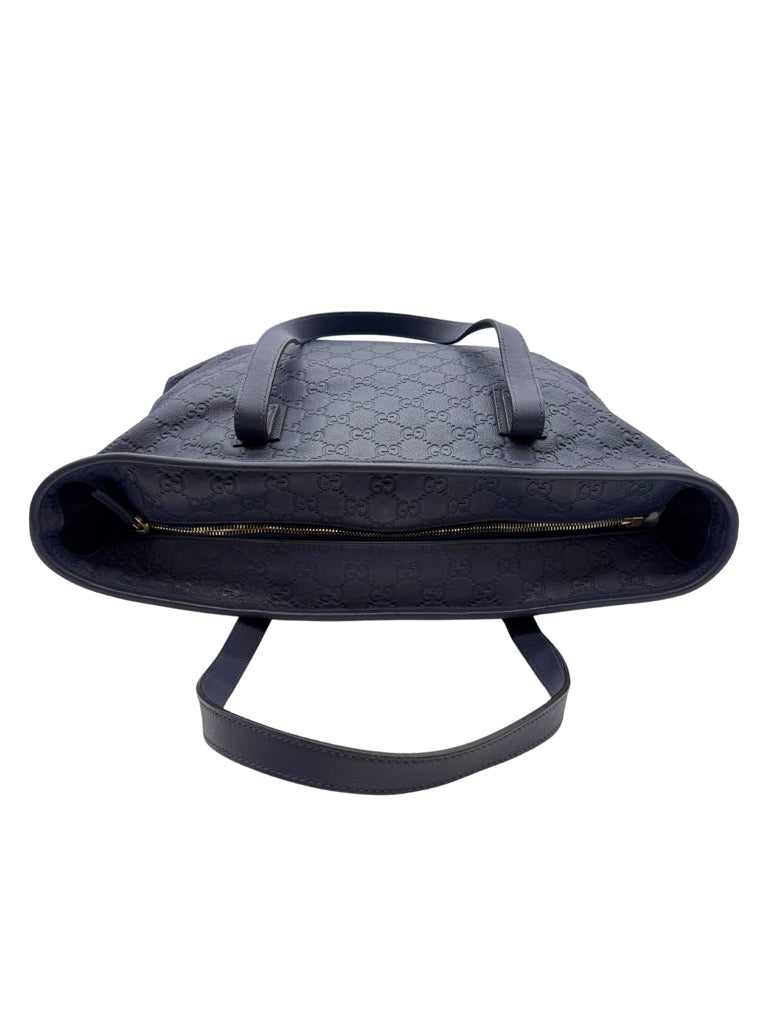 Gucci Navy Guccissima Leather Tote