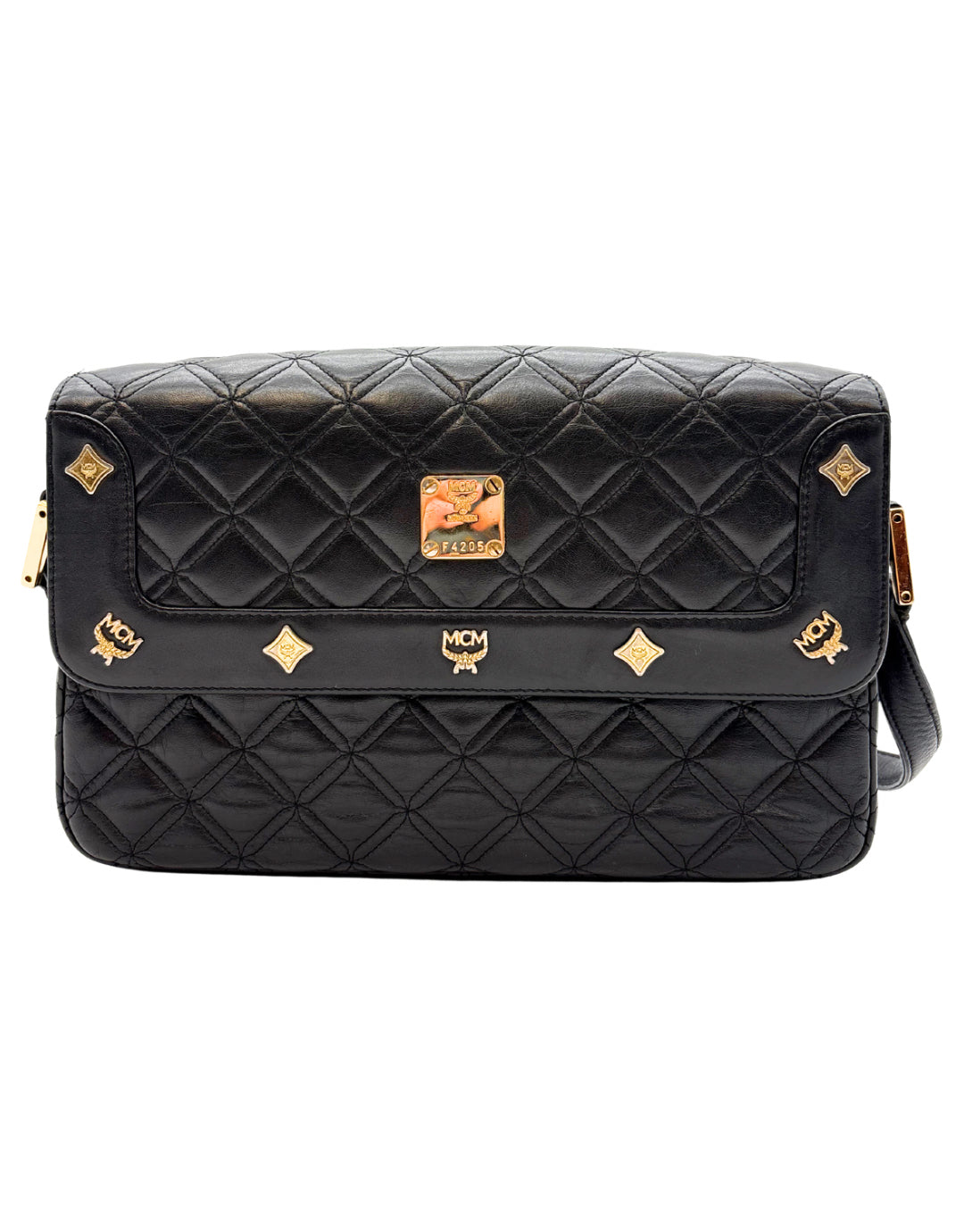 MCM Black Quilited Crossbody