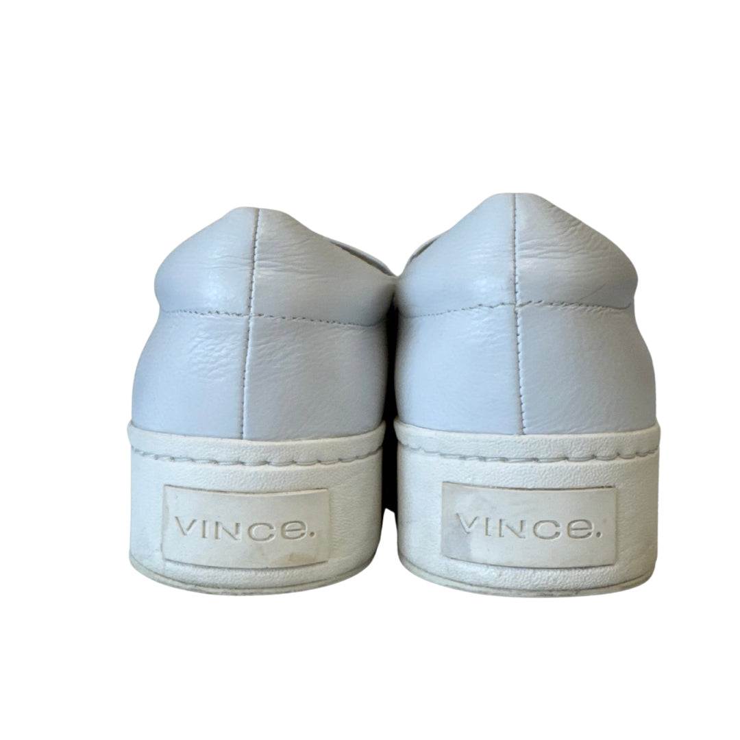 Vince Size 7.5 White Slip-On Sneakers