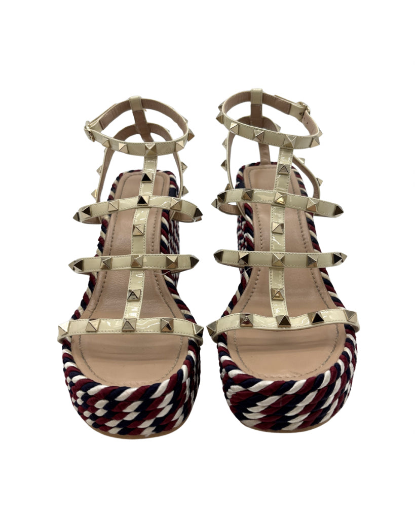 Valentino Size 39 Red, White, and Blue Espadrilles