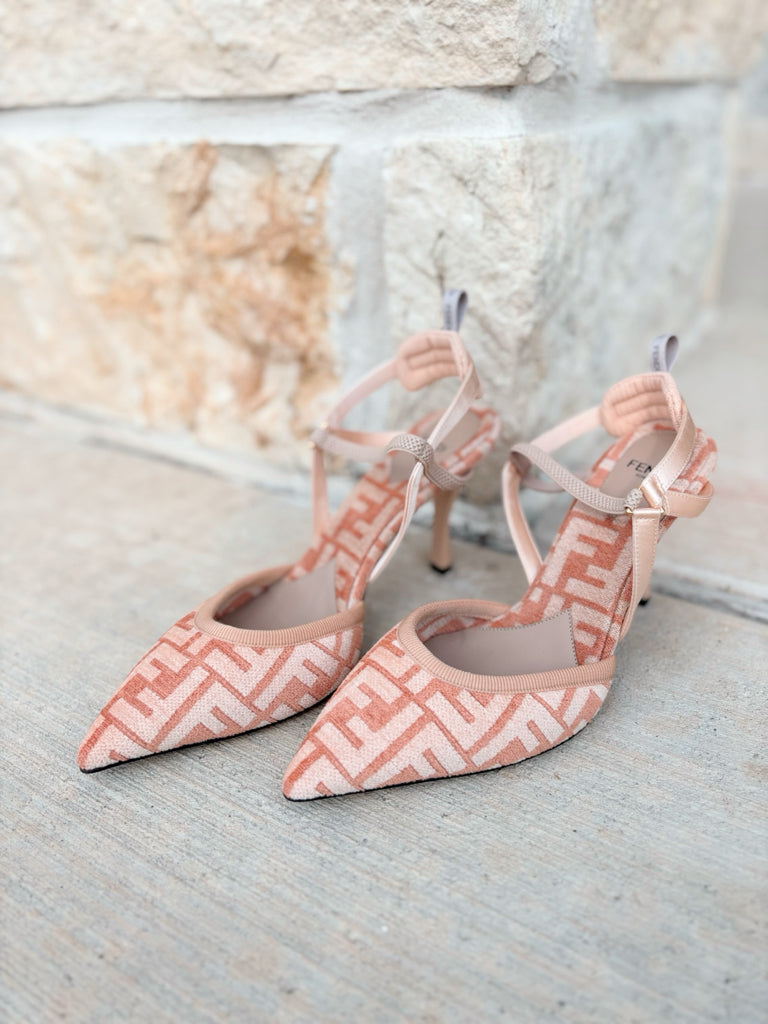 Fendi Size 39 Monogram Heels