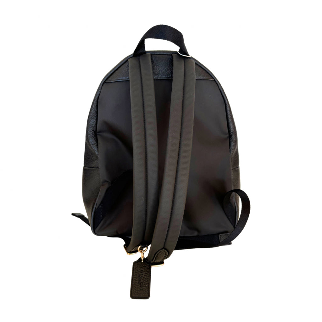 Coach Black Pebble Leather Backpack