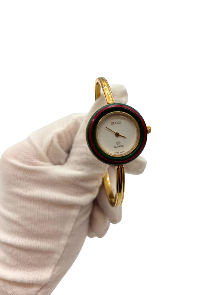 Gucci Gold Bangle Watch 12 Changable Bezels