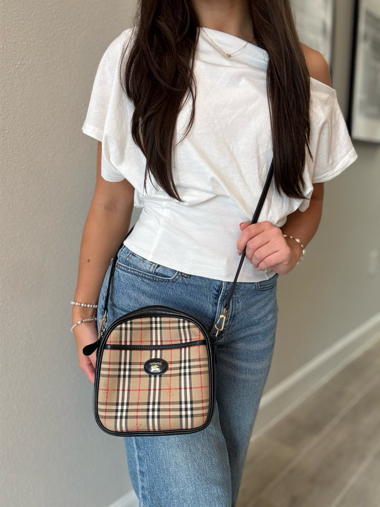Burberry Brown Plaid Purse