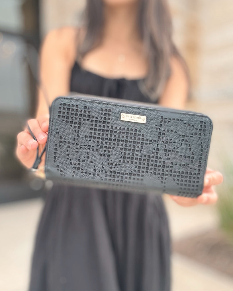 Kate Spade Black Zip Wallet