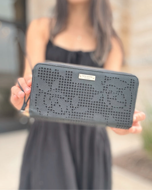 Kate Spade Black Zip Wallet
