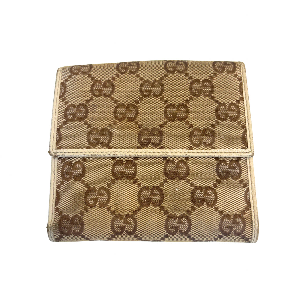 Gucci Beige D Ring Wallet