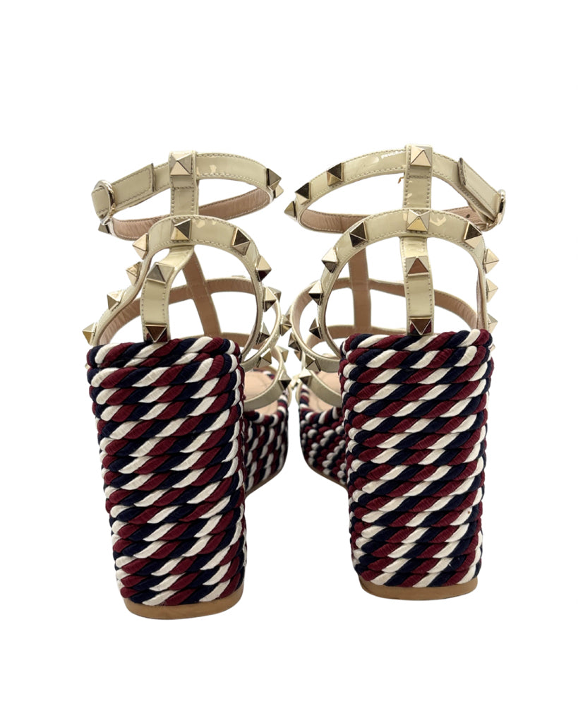 Valentino Size 39 Red, White, and Blue Espadrilles