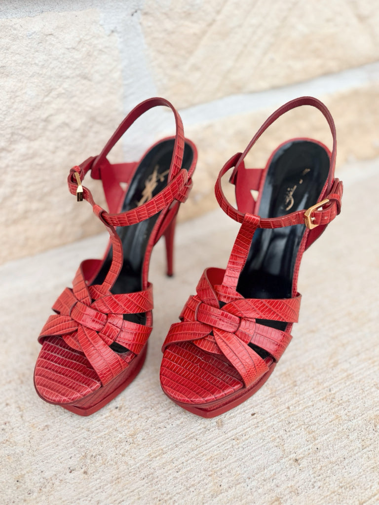 YSL Size 38.5 Red Heels