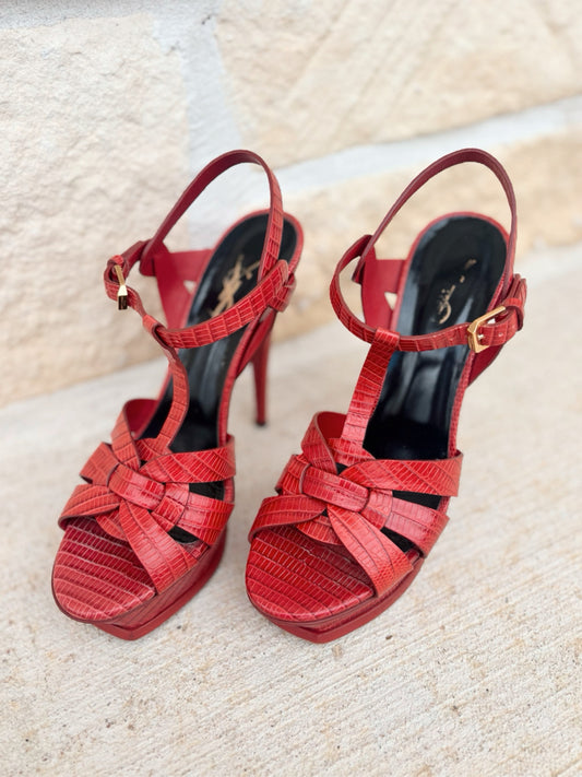 YSL Size 38.5 Red Heels