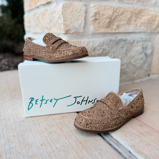 Betsey Johnson Size 7 Gold Loafers