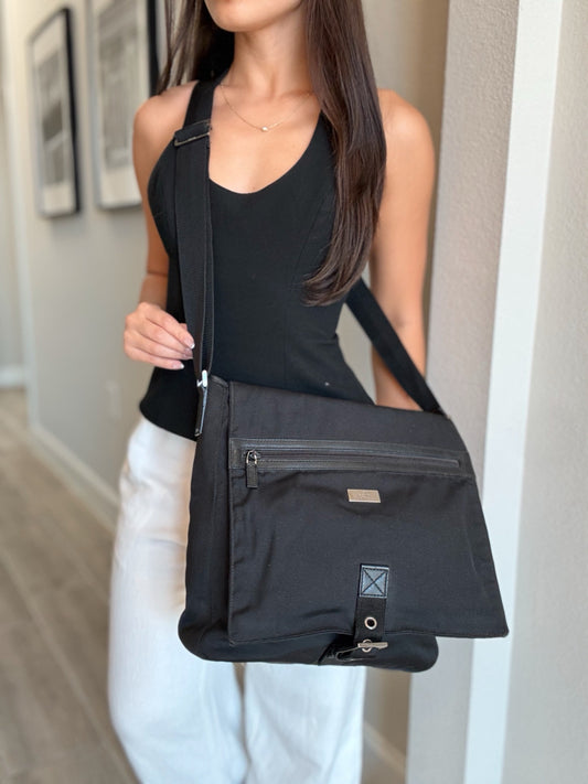 Gucci Nylon Crossbody Messenger Bag