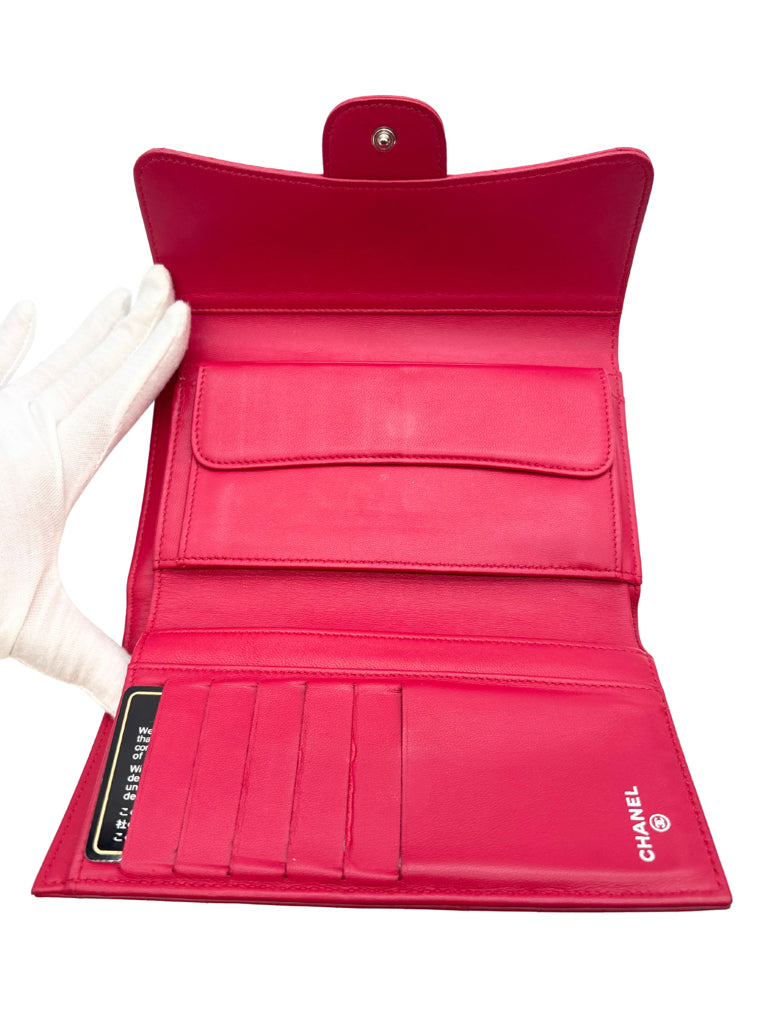 Chanel Hot Pink Classic Long Flap Wallet