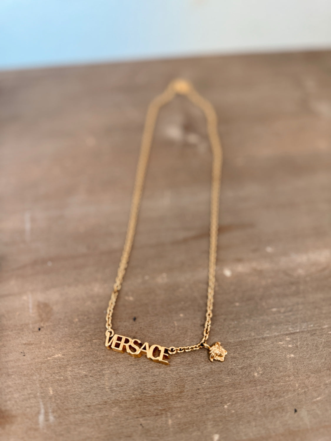 Versace Gold Logo Necklace