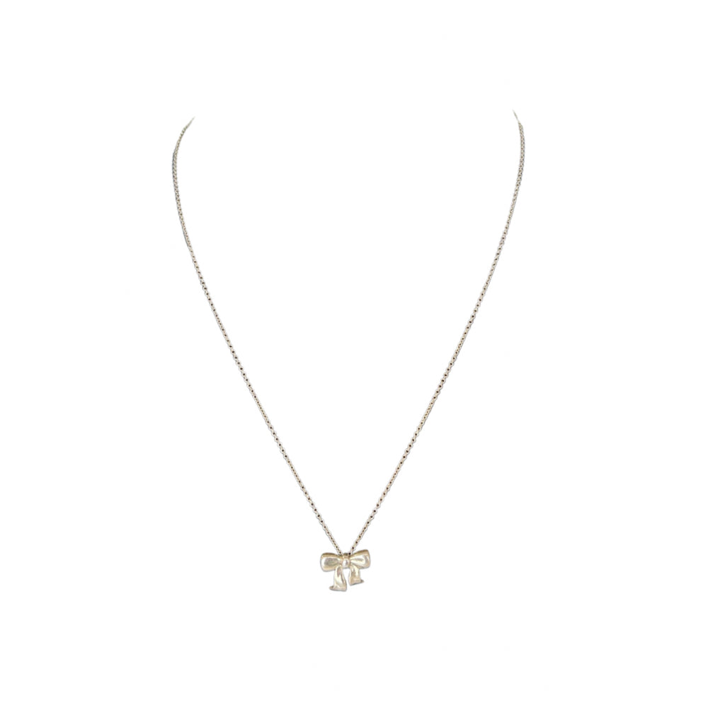 Tiffany & Co. Silver Bow Necklace