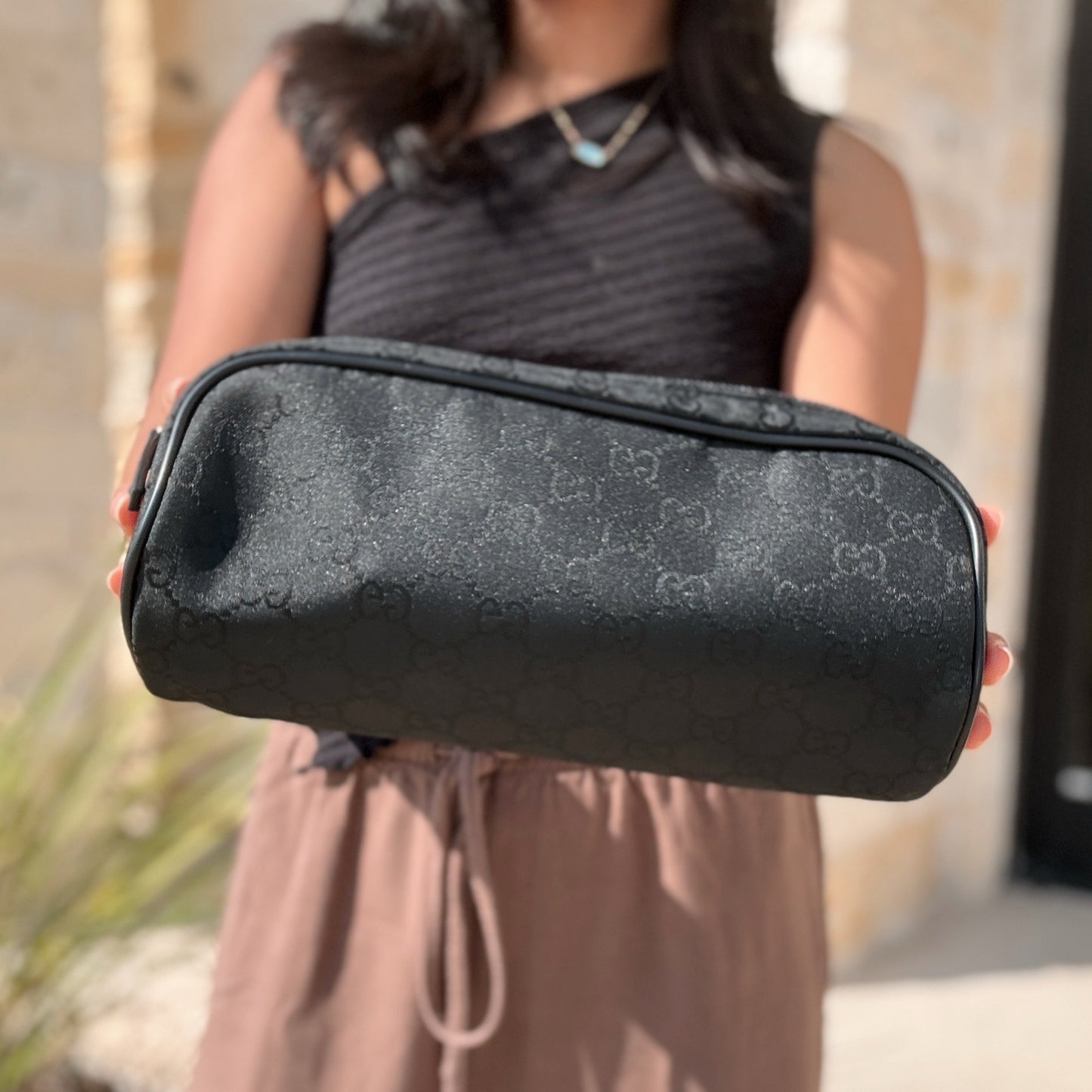 Gucci Canvas Zipper pouch