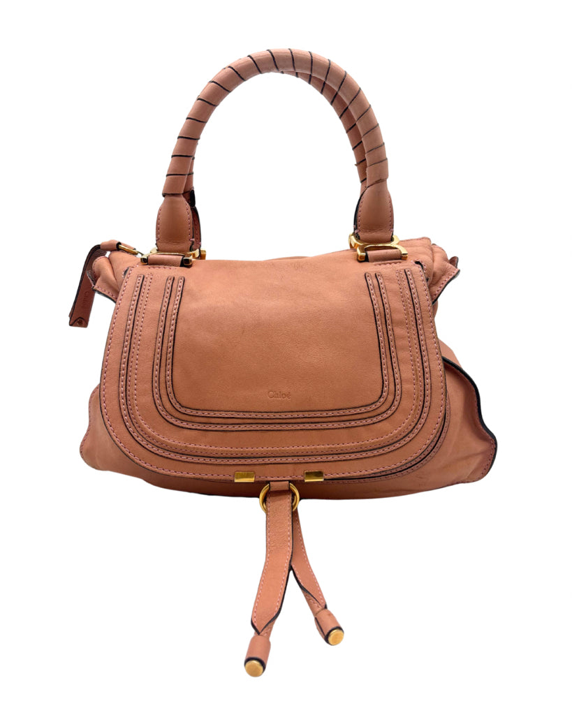 Chloe Coral Leather Satchel