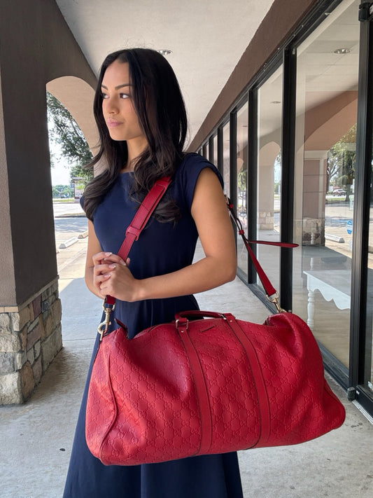 Gucci Guccissima Leather Duffle Bag