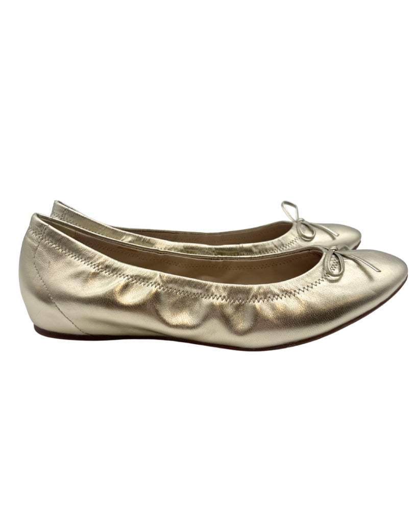 LK Bennett Size 39.5 Gold Flats