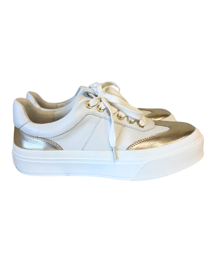 J/SLIDES Size 6.5 Gold & White Sneakers