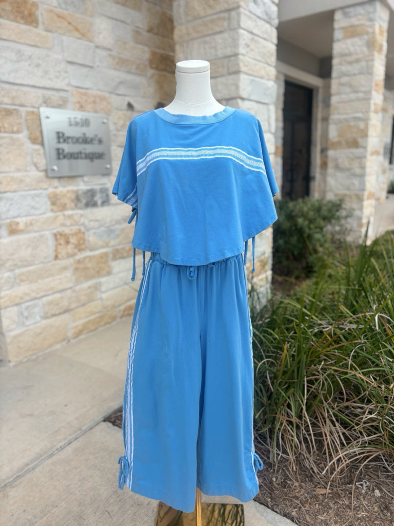 Free People Size Medium Top and Pants Two Piece Set