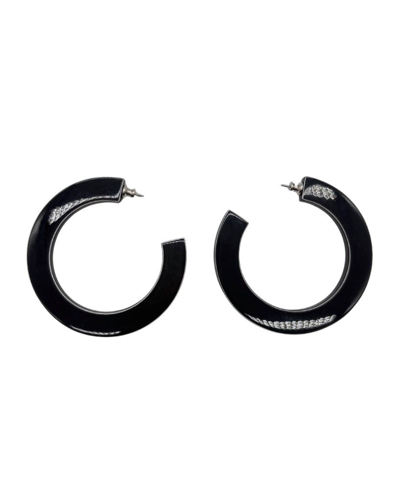 Hermes Enamel Variation Hoop Earrings