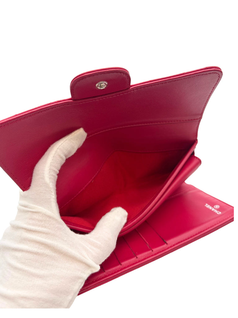 Chanel Hot Pink Classic Long Flap Wallet
