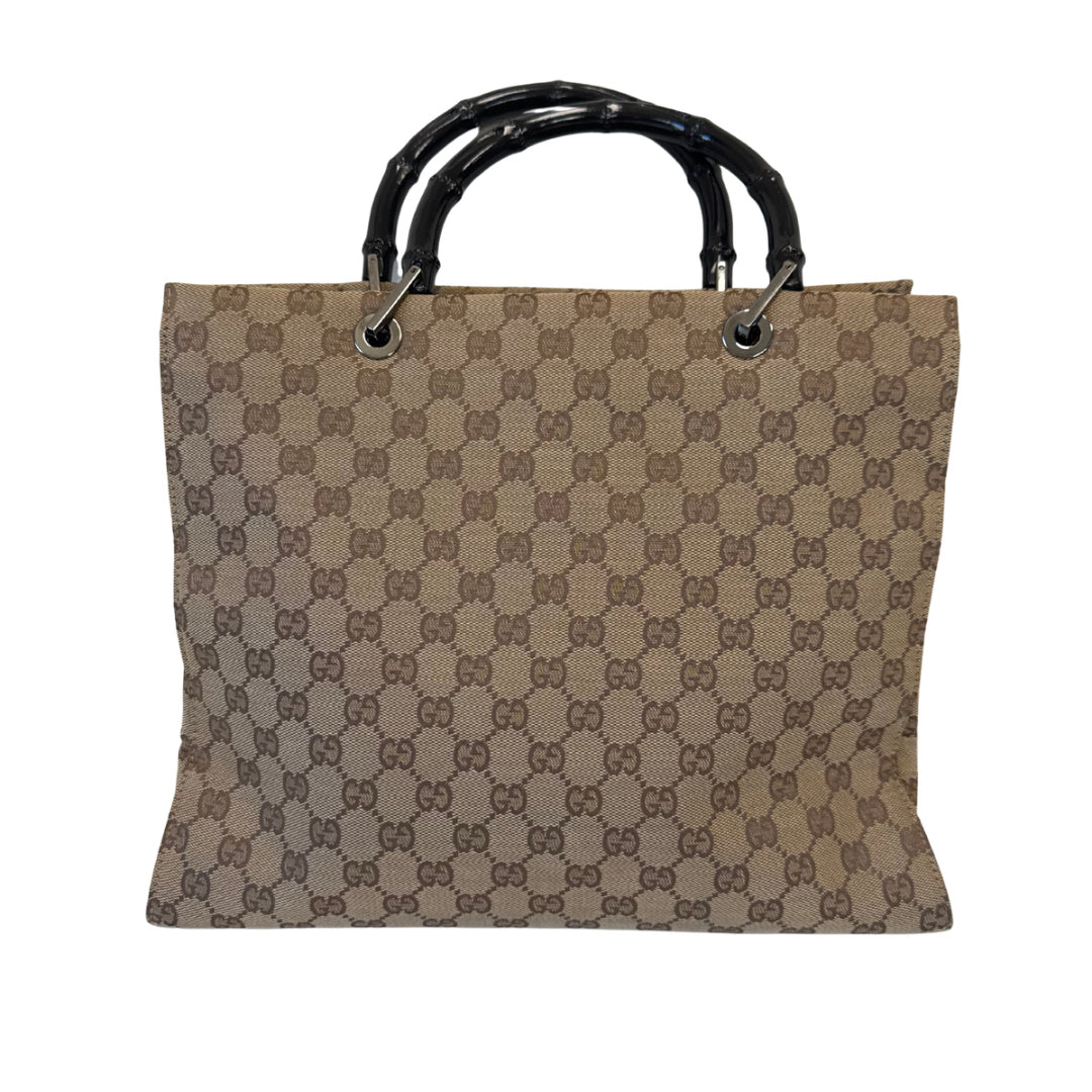 Gucci Monogram Bamboo Tote