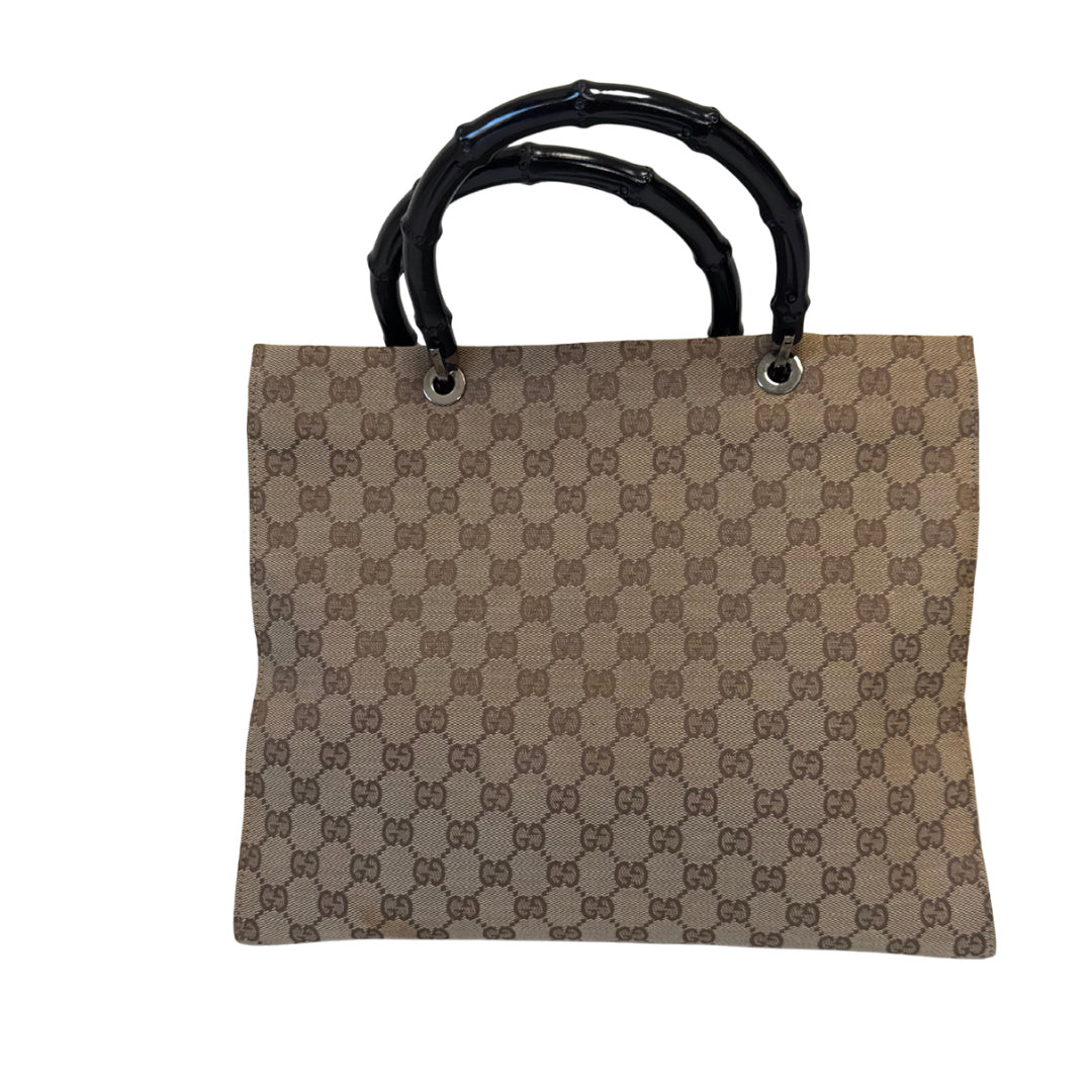 Gucci Monogram Bamboo Tote