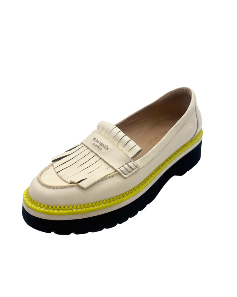 Kate Spade Size 11 White Caddy Loafers