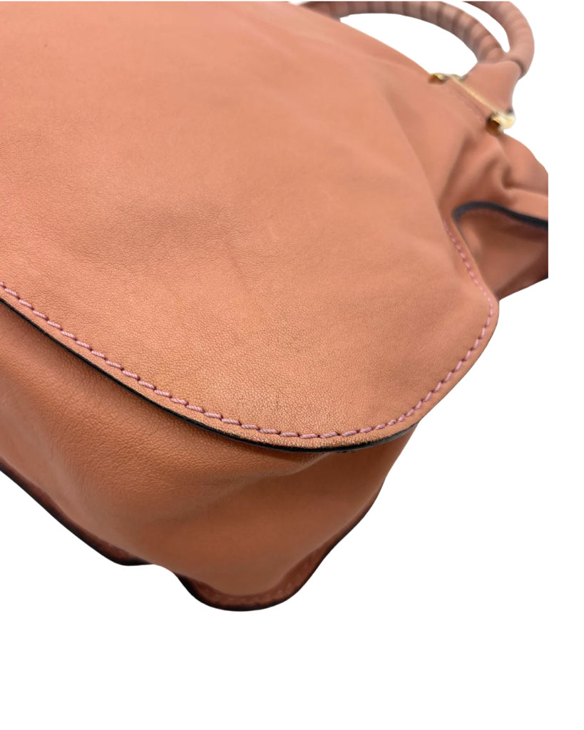 Chloe Coral Leather Satchel