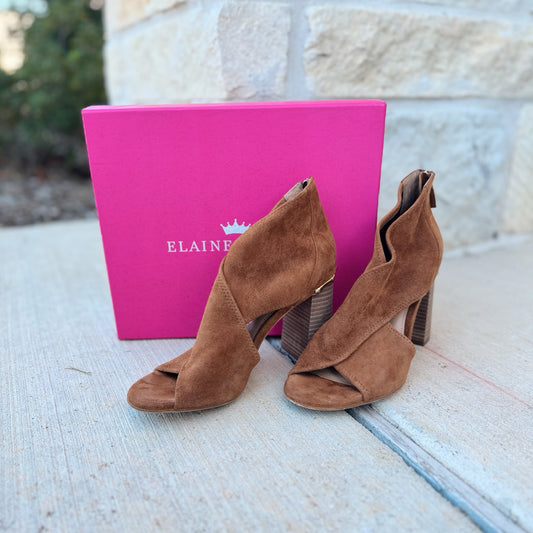 Elaine Turner Size 8.5 Brown Block Heels