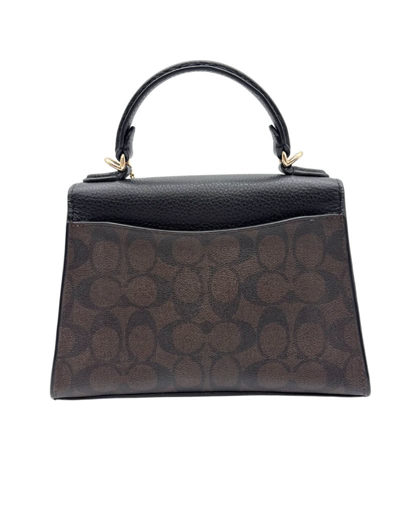 Coach Brown Monogrammed Crossbody