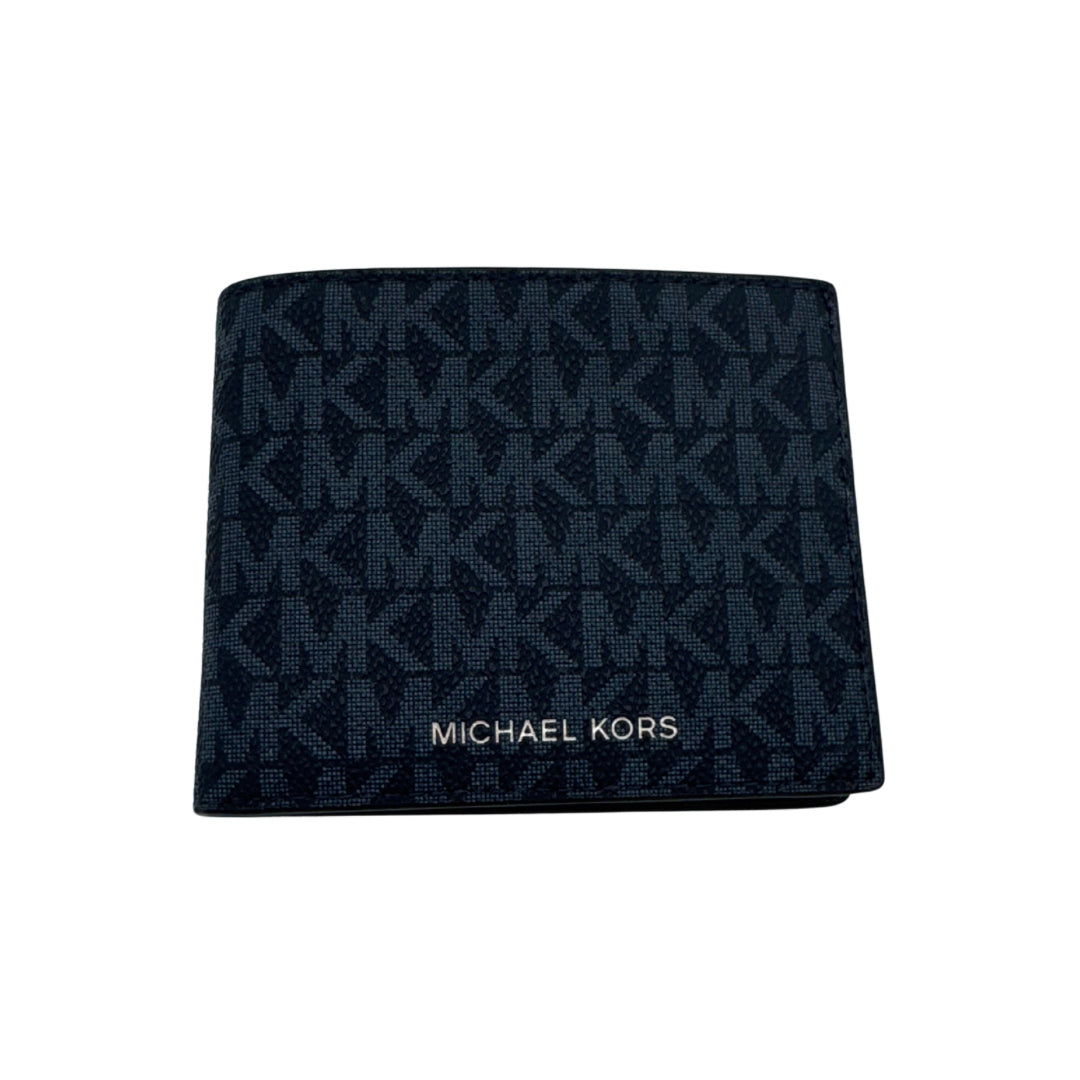 Michael Kors Blue Monogram Bi-Fold Wallet