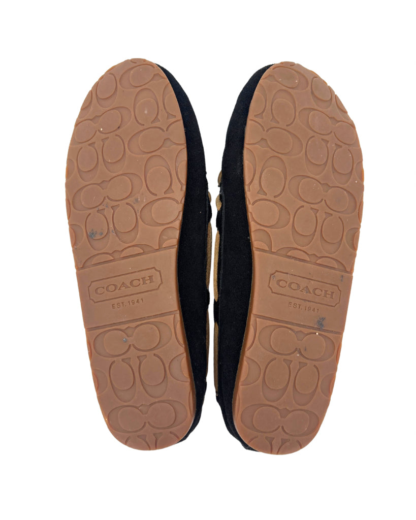 Coach Size 37 Black Loafers