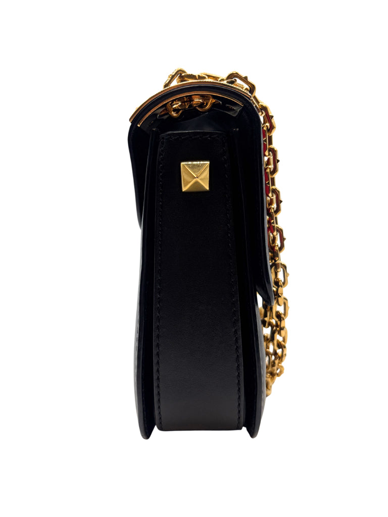 Valentino Black Butterfly & Star Flap Bag