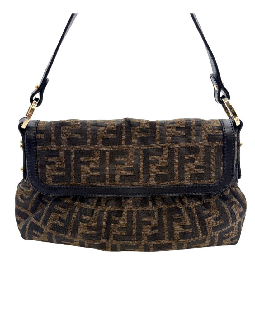Fendi Monogram Baguette Shoulder Bag