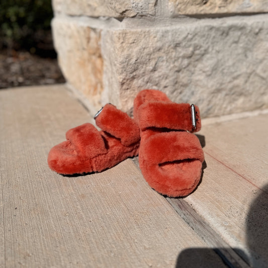 UGG Size 6 Pink Fuzzy Sandals