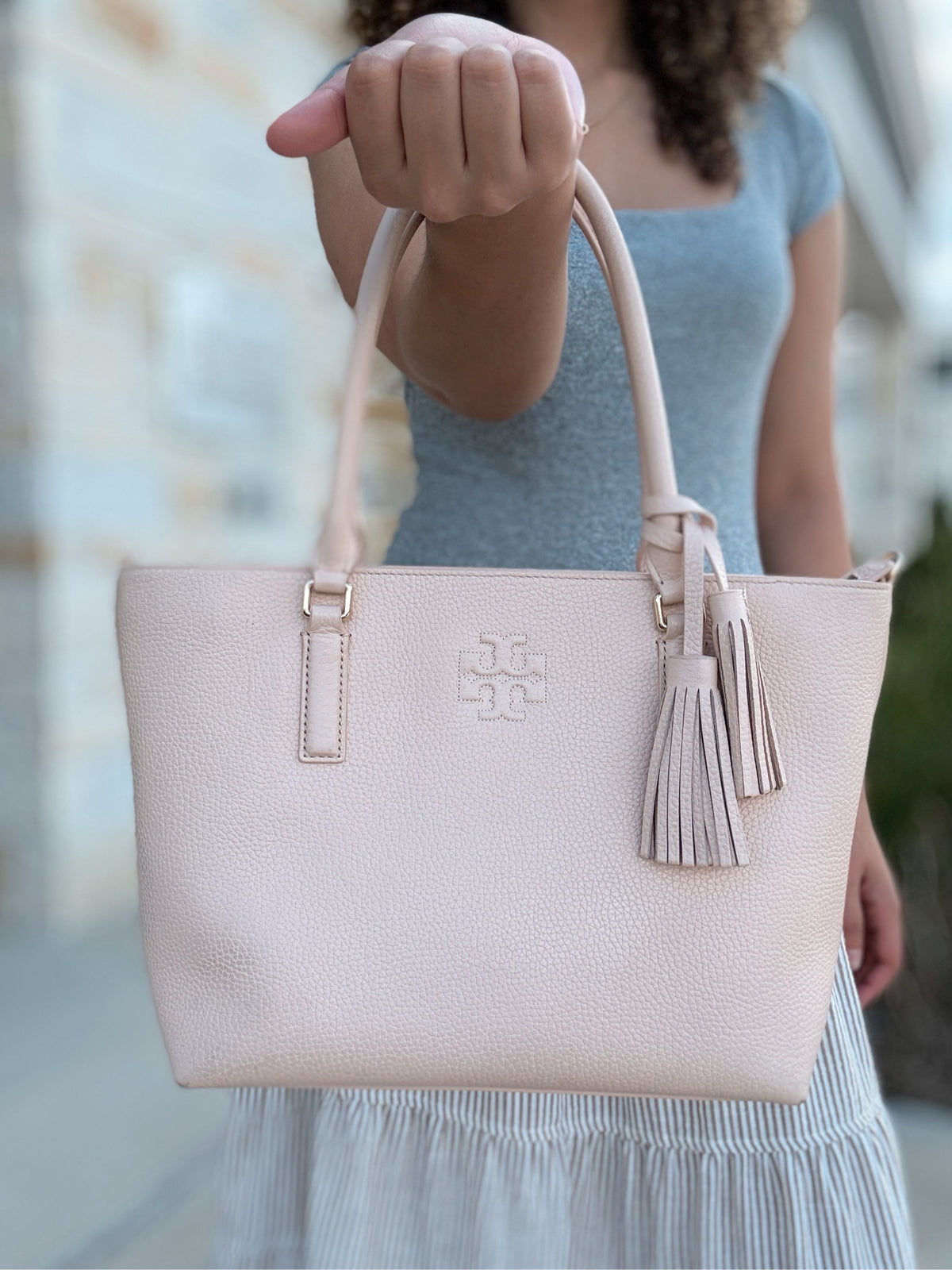 Tory Burch Leather Tote & Wallet Set