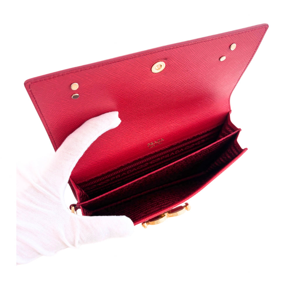 Prada Red  Leather Crossbody
