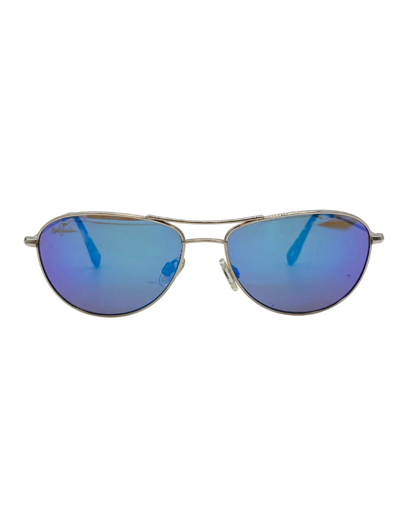 Maui Jim Silver Aviators Sunglasses