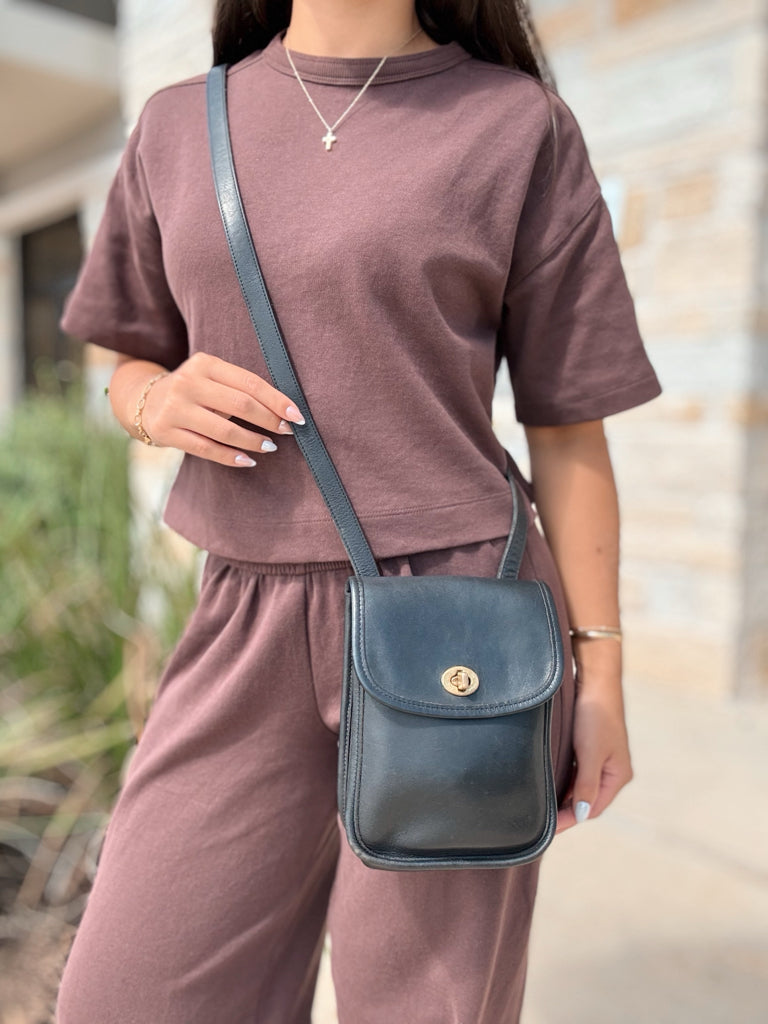 Coach Black Sidepack Crossbody