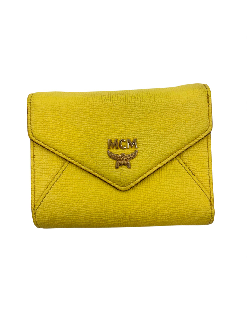 MCM Leather Envelope Flap Wallet