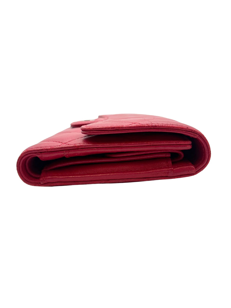 Chanel Hot Pink Classic Long Flap Wallet
