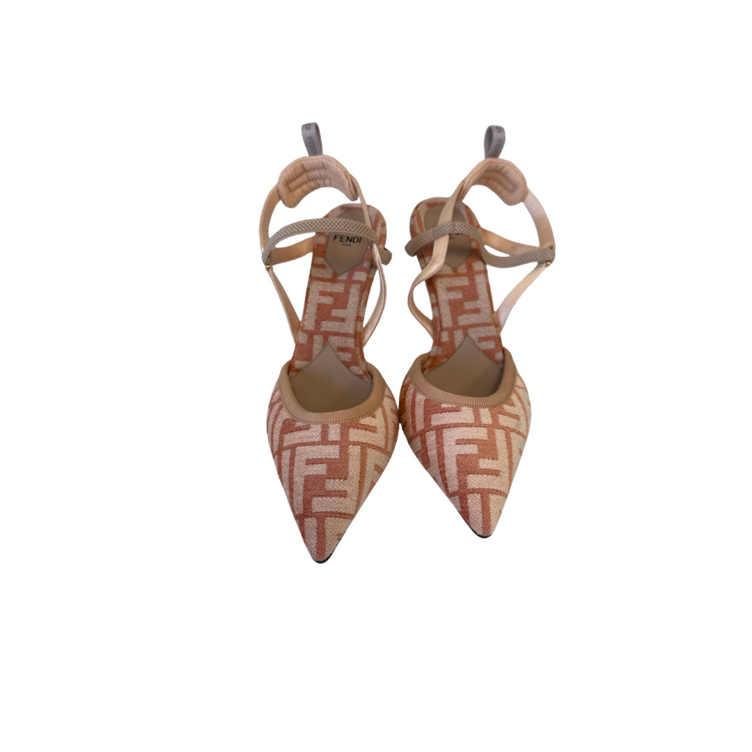 Fendi Size 39 Monogram Heels