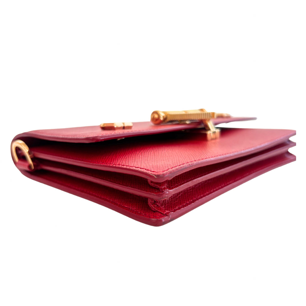 Prada Red  Leather Crossbody