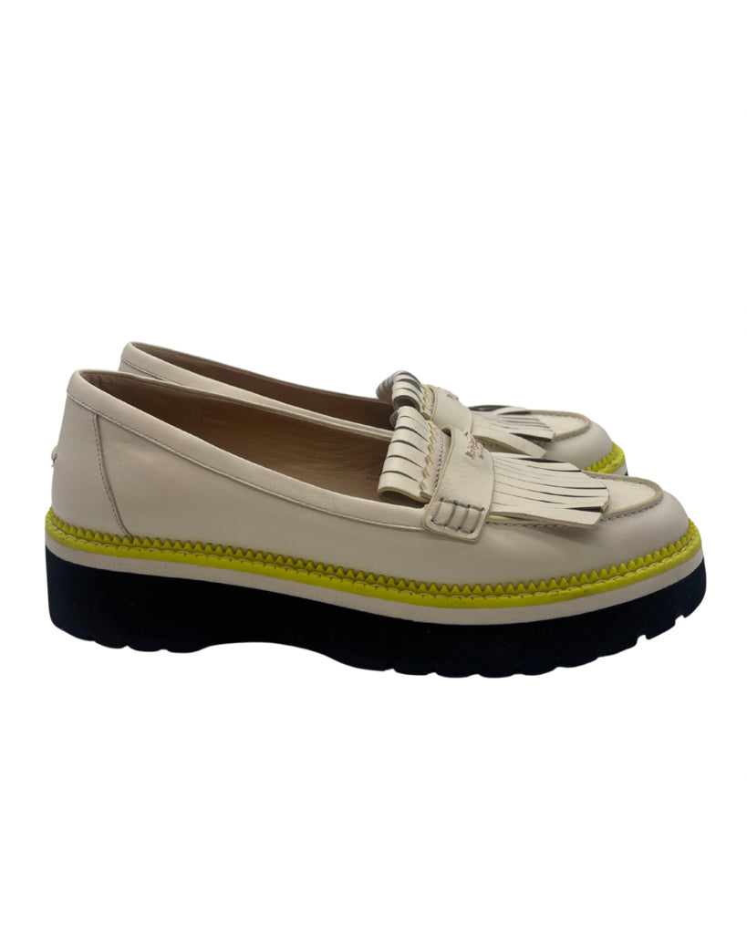 Kate Spade Size 11 White Caddy Loafers
