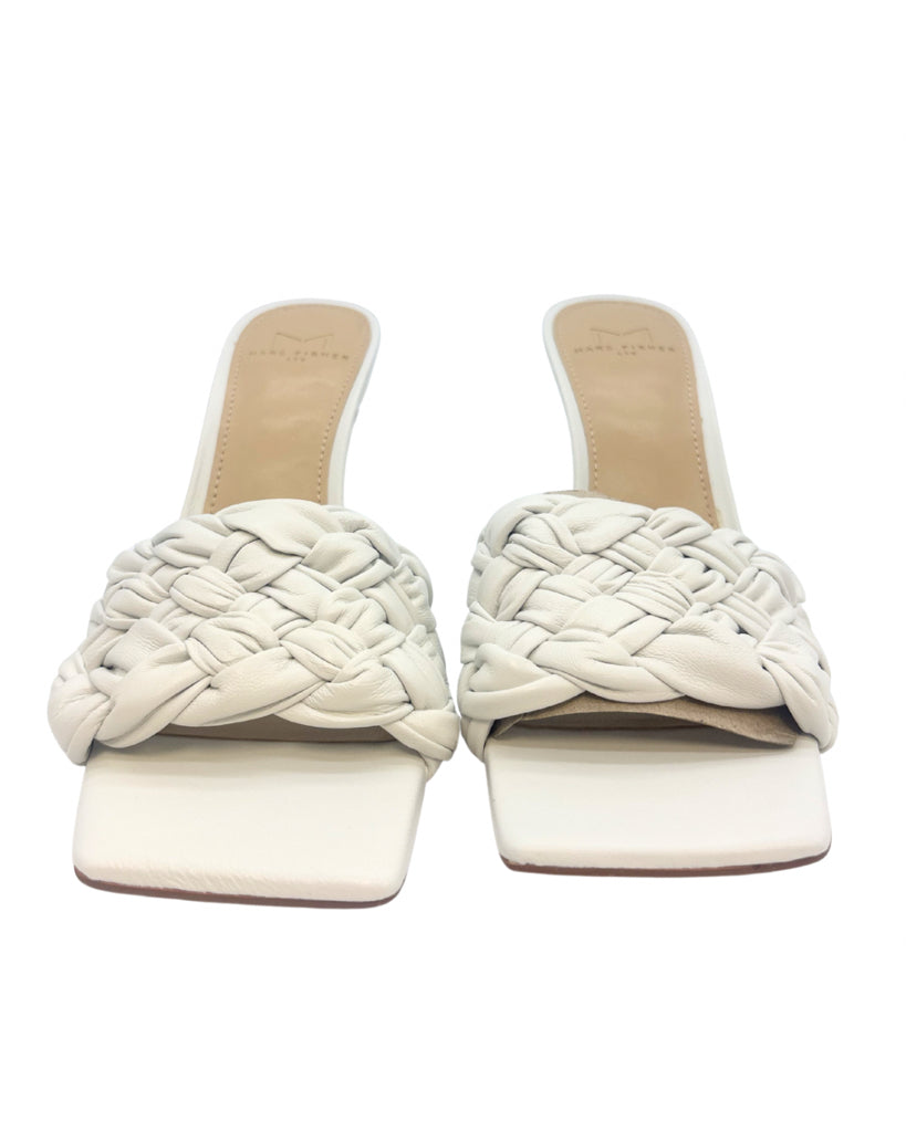 Marc Fisher Size 6.5 White Peep Toe Heels