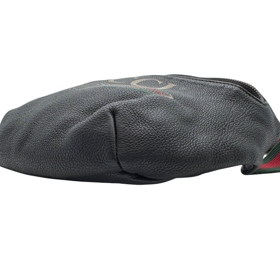 Gucci Black Leather Bum Bag