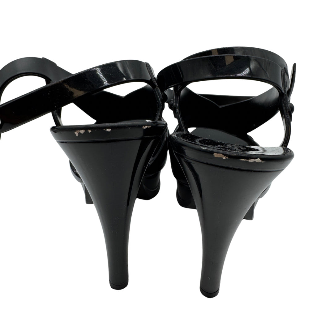 YSL Size 39 Black Jelly Heels